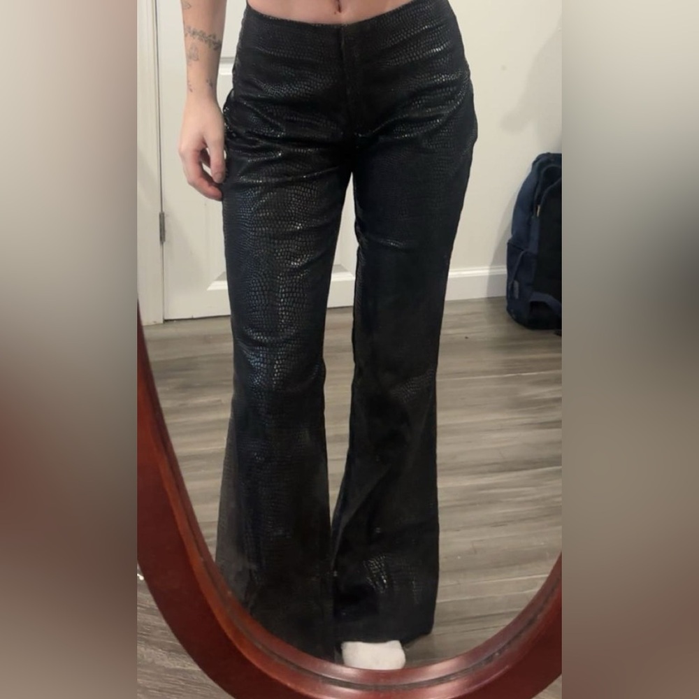 Rave 4 Real Glittery Black Flare Pants